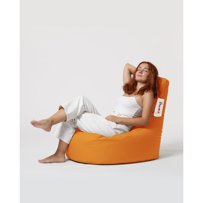 Canapé à billes standard pour l'extérieur, 100 % polyester orange