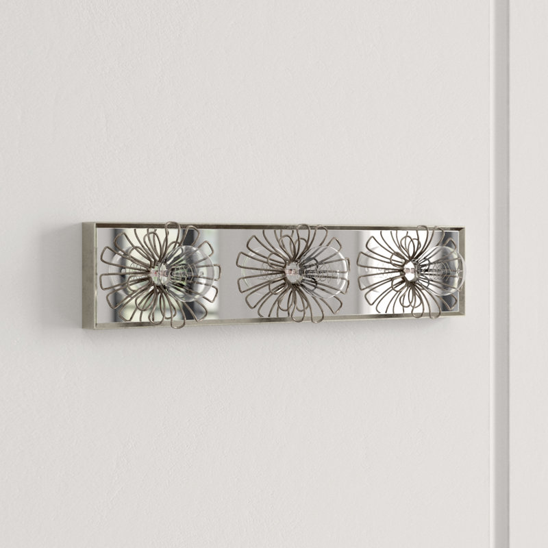 Keaton 3 - Light Bath Bar, Burnished Silver Leaf