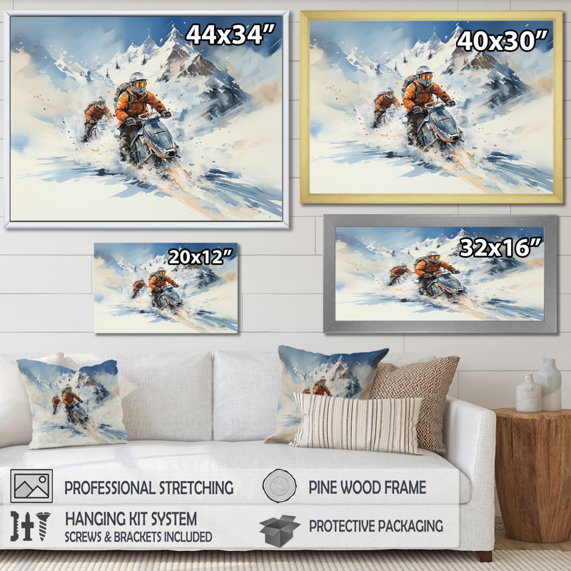 Slope Randonnée Ski Expedition III - Randonnée, art mural, Toile tendue, H 30 po x l 40 po x P 1,5 po