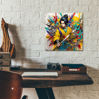 «Katana Warrior 2» par Rey Klimt, art mural en verre acrylique