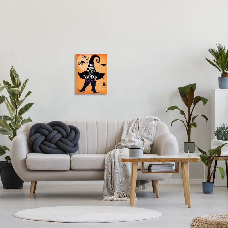 «Good Witch on Holiday Fun Festive Halloween Fantasy», art textuel sur bois, H 19 po x l 13 po x P 0,5 po, Plaque murale