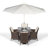 Karcher 4 Seater Dining Set with Cushions and Parasol-39926020