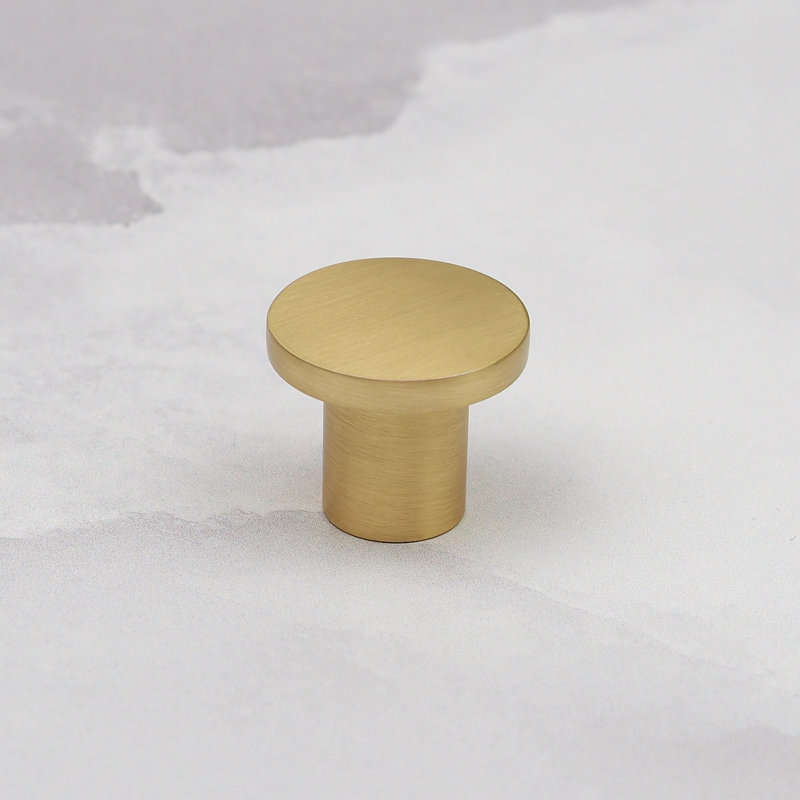 25mm Brushed Brass Disc Knob