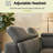 113'' Leather Sectional Sleeper Sofa With Pull Out Bed, Storage Ottoman & Rotating Side Table-1436900215