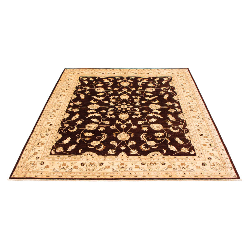 Tapis unique en laine noué à la main 8 pi 4 po x 9 pi 8 po nouvel âge Aiko