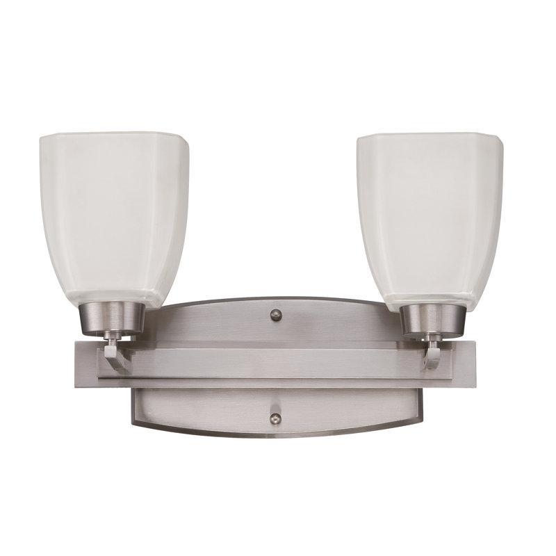 Éclairage pour meuble-lavabo 2 lumières Ellenberger, Nickel satiné brossé