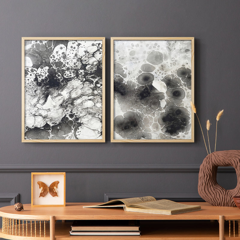 Reproduction encadrée de qualité supérieure Marble IX - prête à être accrochée - aucun clou requis, H 21 po x l 34 po