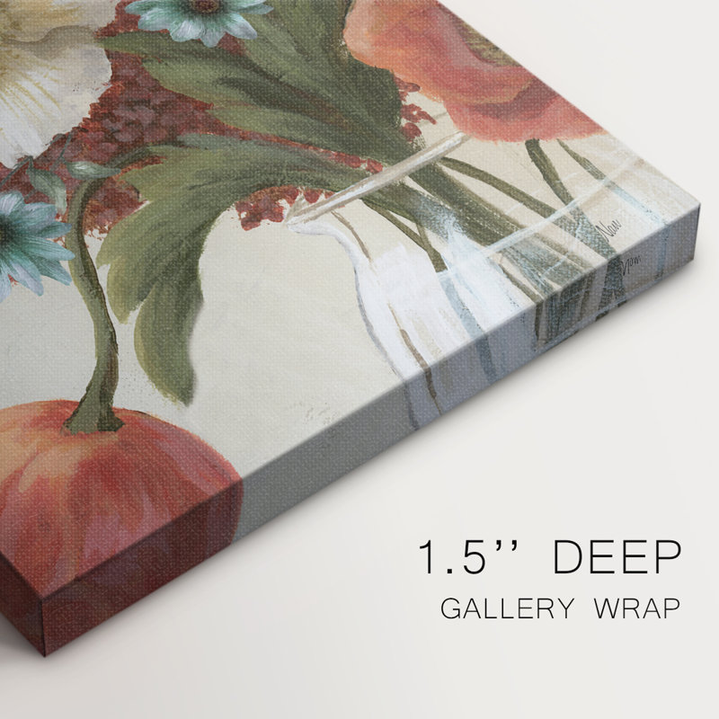Poppy Time II -Galery Enveloppé Cavas, H 36 po x l 24 po