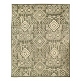 Hand Woven Cotton and Wool Geometric Area Rug
