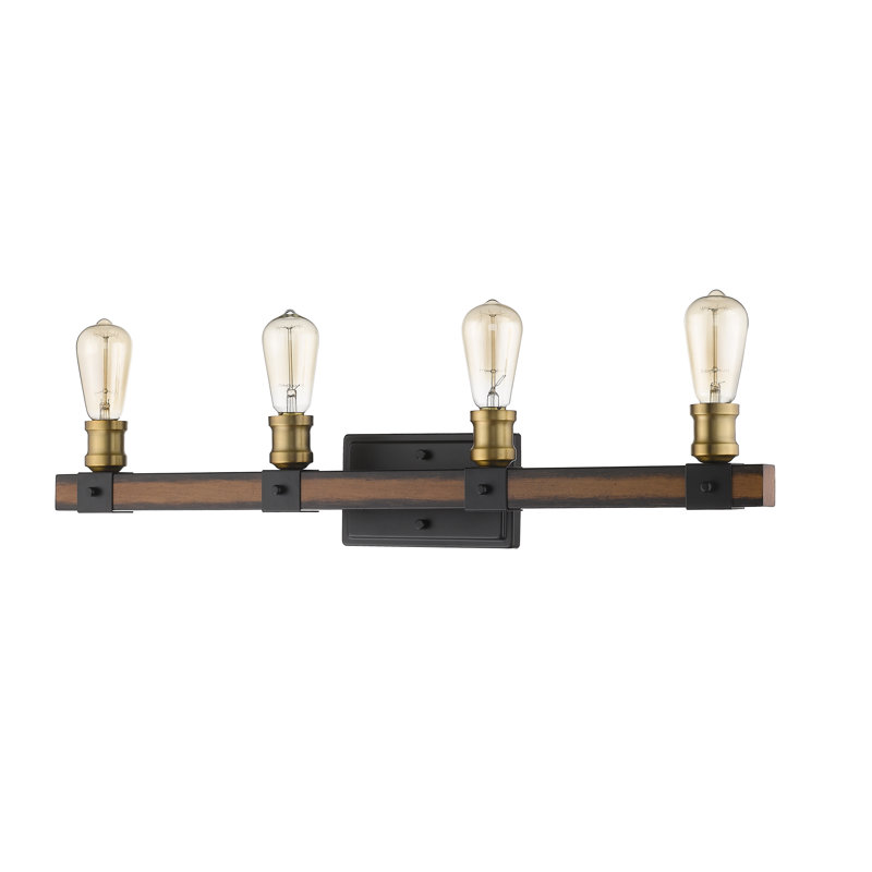 Charles 4 - Light Dimmable Vanity Light, Rustic Mahogany