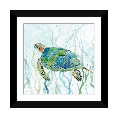" Sea Turtle Swim II " by Carol Robinson Painting Print