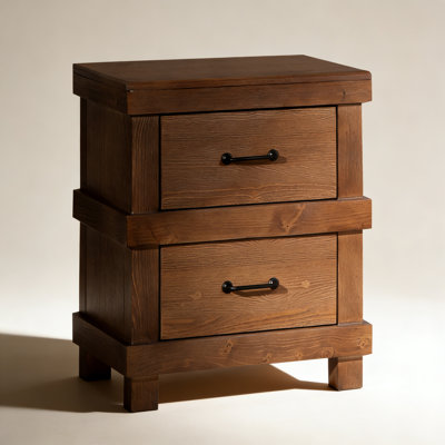 Antique Oak 2-drawer Nightstand