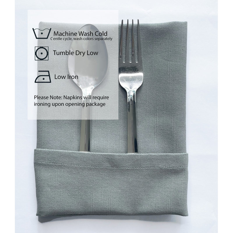 Serviette carrée 100% coton Taoran, gris
