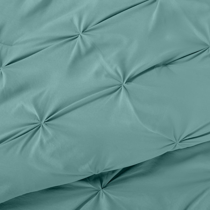 Microfiber Solid No Pattern Colour Duvet Cover Set with Pillowcases, Double Duvet Cover Set + 2 Pillowcases, Sage Green
