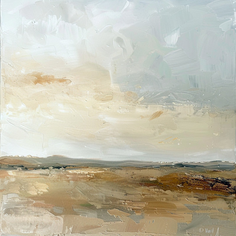 «Quiet Horizon», art mural sur toile tendue, L 12 po x H 12 po x P 1 po