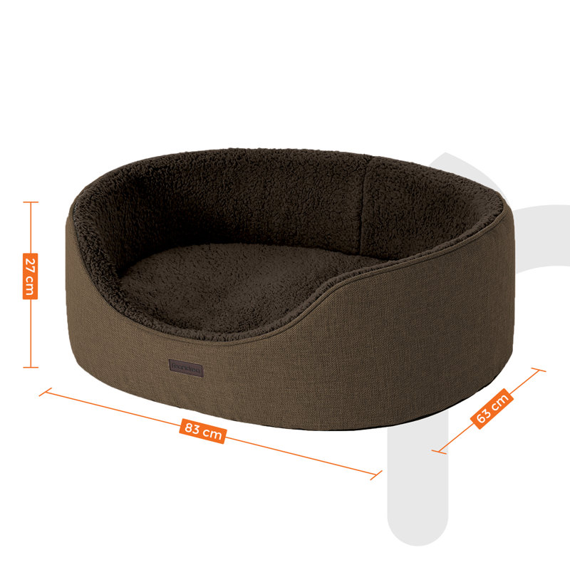 Orthopedic Polyester Pet Bed, Brown