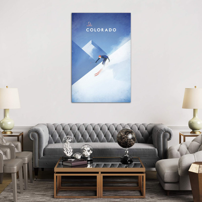 Ski Colorado by Henry Rivers - Wrapped Canvas Print, 66.04 cm H x 45.72 cm W x 1.91 cm D