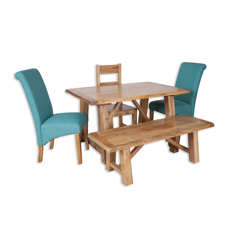 Union Rustic Amesbury Mango Solid Wood Trestle Dining Table | Wayfair.co.uk