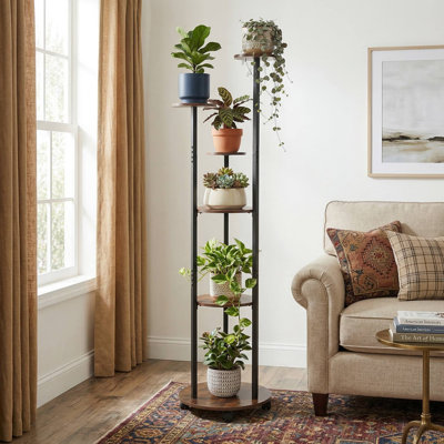 Présentoir de 57 po pour 57 plantes d'intérieur avec lumières RVB réglables et roulettes verrouillables