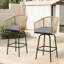Chaises de bar extérieures grises de 2 Sièges toutes saisons pour patio, cour arrière, jardin, piscine, balcon et terrasse. . Facile à assembler. 2 tabourets en gris. Inclus. Terrasse, cour arrière. Rapide à assembler