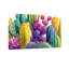 Plantes et fleurs, impression de jardin de cactus colorés-408747607