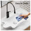 Vasque de salle de bain en forme de coquille 24 po x 13 po, à poser sur comptoir, blanche, sans garniture (comprend uniquement la vasque).