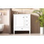 Meuble-lavabo moderne de 30 po avec lavabo en céramique et 3 tiroirs, armoire de rangement moderne pour la maison