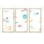 Fleurs abstraites roses et bleues - ensemble d'art mural sur toile traditionnel encadré de 3-2104845840-2104845852