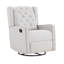 Fauteuil inclinable et pivotant Milah en tissu gris clair