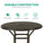 Tihomir Round Metal Outdoor Bar Table With Umbrella Hole , 35.38'' in. W 35.38'' in. D-779554637
