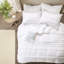 4 pièces de courtepointe en blanc pour très grand / très grand - volant, mélange de coton avec coussin brodé à volants, 90% décoratif
