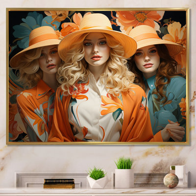 " Orange Fashion Hat Women I "