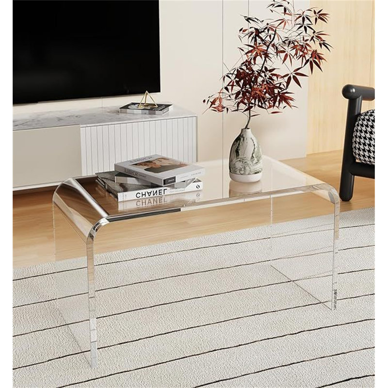 Modern Acrylic Side Table - Minimalist End Table For Living Room, Bedroom, Or Bay Window, Lightweight & Stylish Nordic Design, Clear Coffee Table