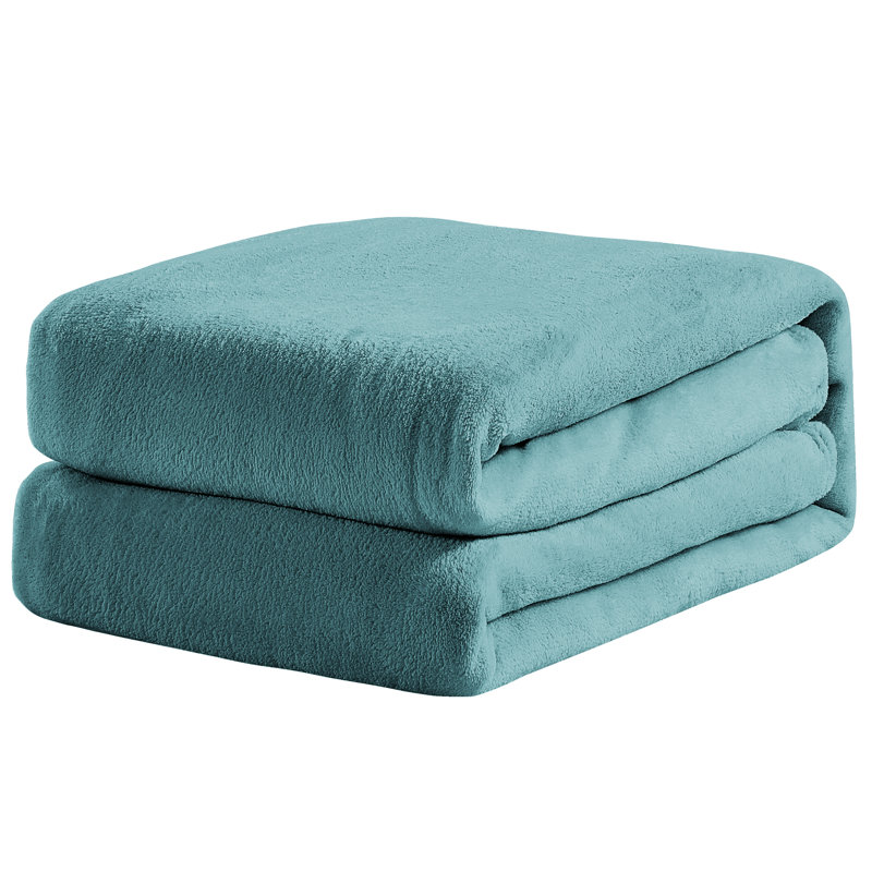 Knitted Throw Blanket, Queen, Aqua
