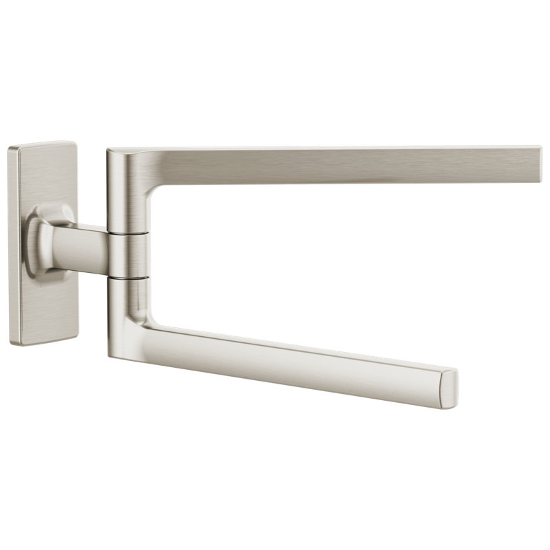 Kintsu® 8" Mini Pivoting Towel Bar, Luxe Nickel