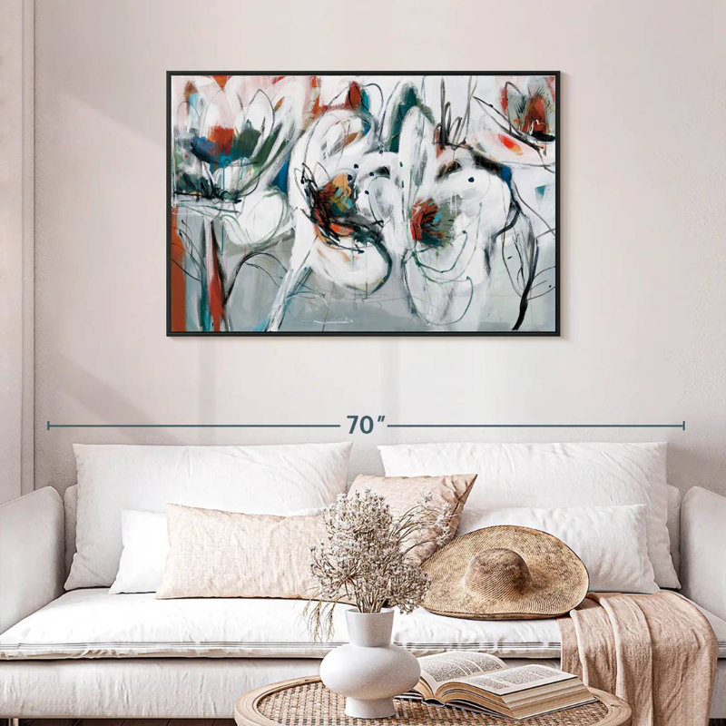 Danse d'hiver, Cadre flottant noir, 40 po x 27 po