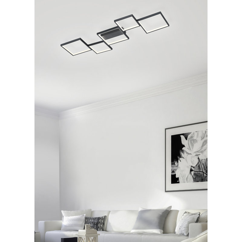 Norrell LED Flush Mount, Black