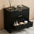 Accent Cabinet, Entryway Storage Cabinet with 3 Storage Drawers,  Storage Cabinet, 30In Cabinet With 3 Drawers Wavy Pattern Modern Bedside Cupboard Dressing Table For Bedroom Living Room Hallway Black-1076473480