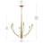 Jheni Six-Light Brushed Gold Chandelier-127380296-130774069