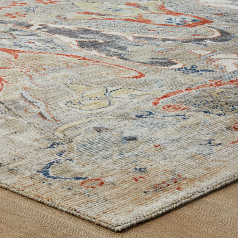 Sundance Mesa Misted Stone Floral Wool Hand Crafted Area Rug, Rectangle 7'6" x 9'6"