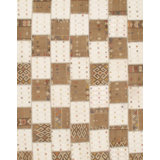 Turkish Wool Patchwork Area Rug in Brown/White
