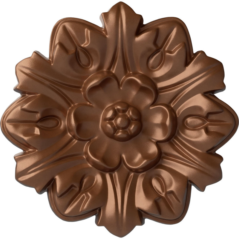 Médaillon de plafond Endurathane Shakuras, DO 9 po x P 1 3/8 po (convient aux auvents jusqu'à 1 3/8 po), finition de boue du Mississippi peinte à la main