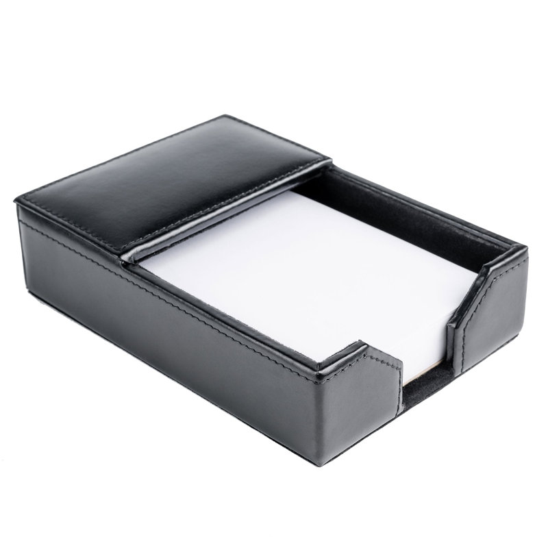 Porte-bloc-notes en cuir Gribble, Noir