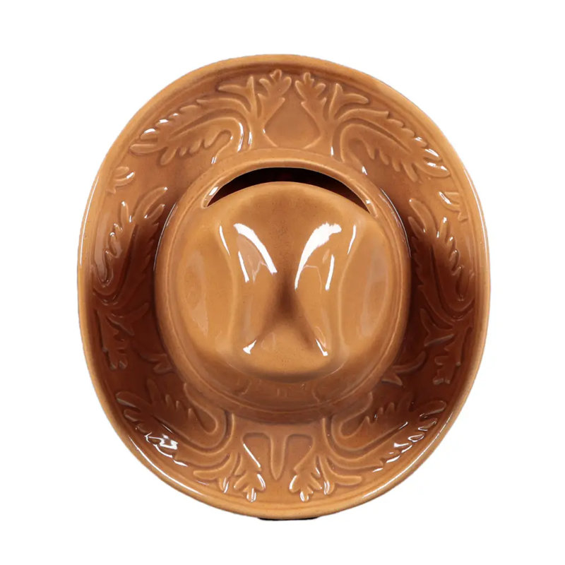Vase en céramique brun 8,85 ", Brun
