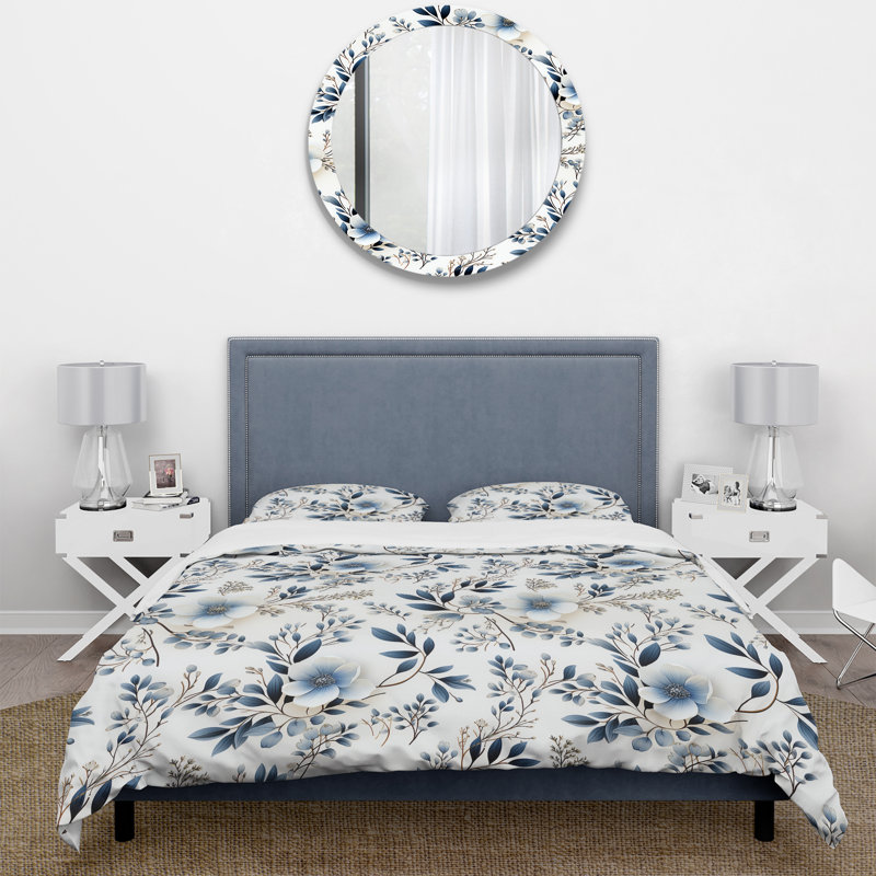 Coastal Foliage III - Plants Duvet Cover Set - Microfiber Polyester, King Duvet Cover + 2 King Shams