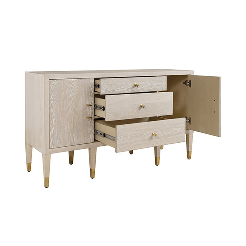 Amherst 58'' W Solid Wood Buffet, Cerused Oak