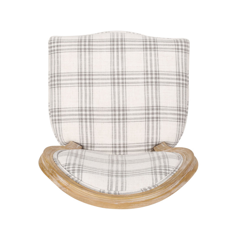 Jair 19.25'' H Upholstered Side Chair, Gray Plaid
