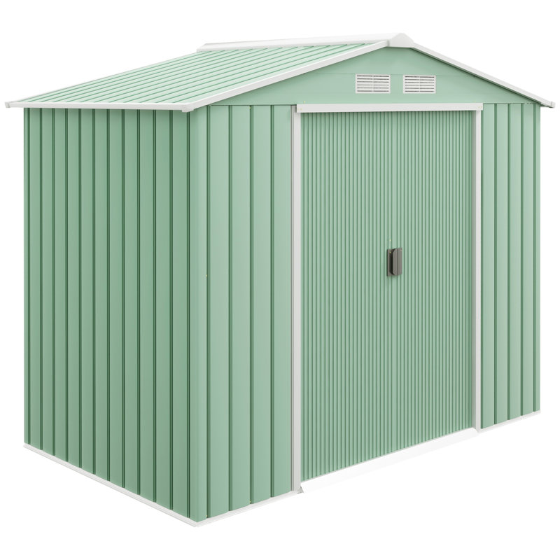 Braela 7 x 4ft Galvanised Steel Tongue & Groove Saltbox Garden Shed