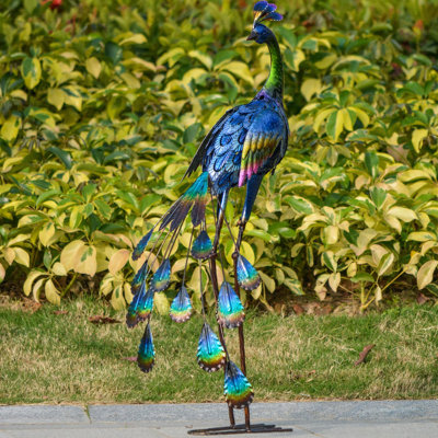 Peacock Metal Garden Statue