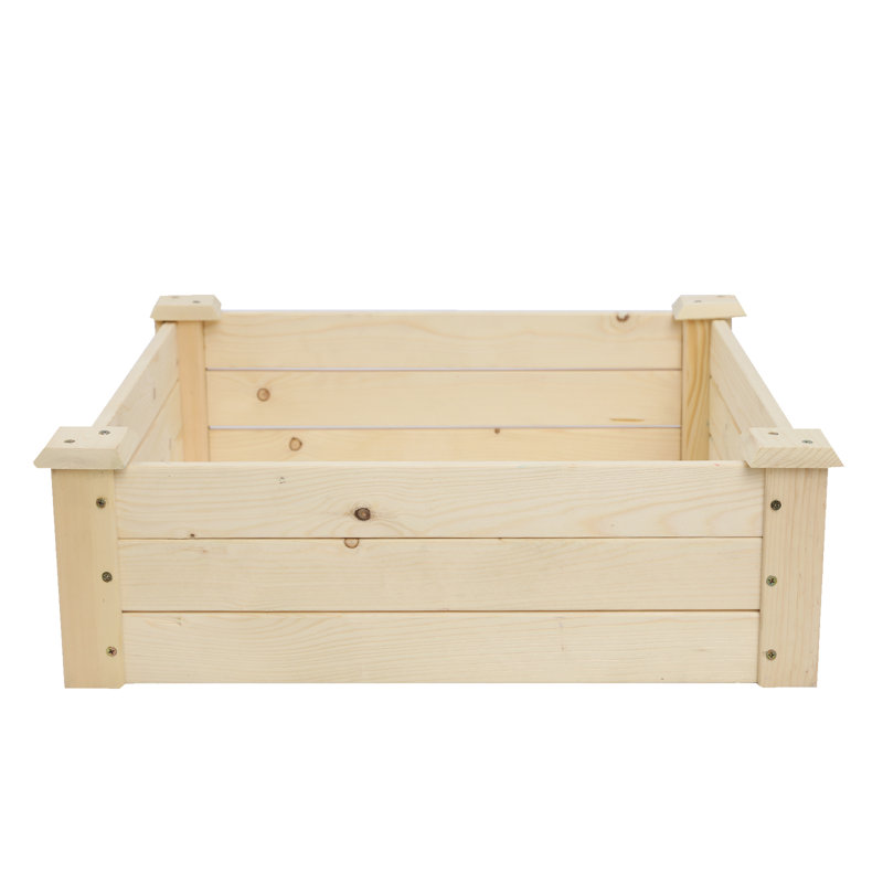 Cadre de plantation en bois, H 7,87 po x l 24,02 po x P 24,02 po